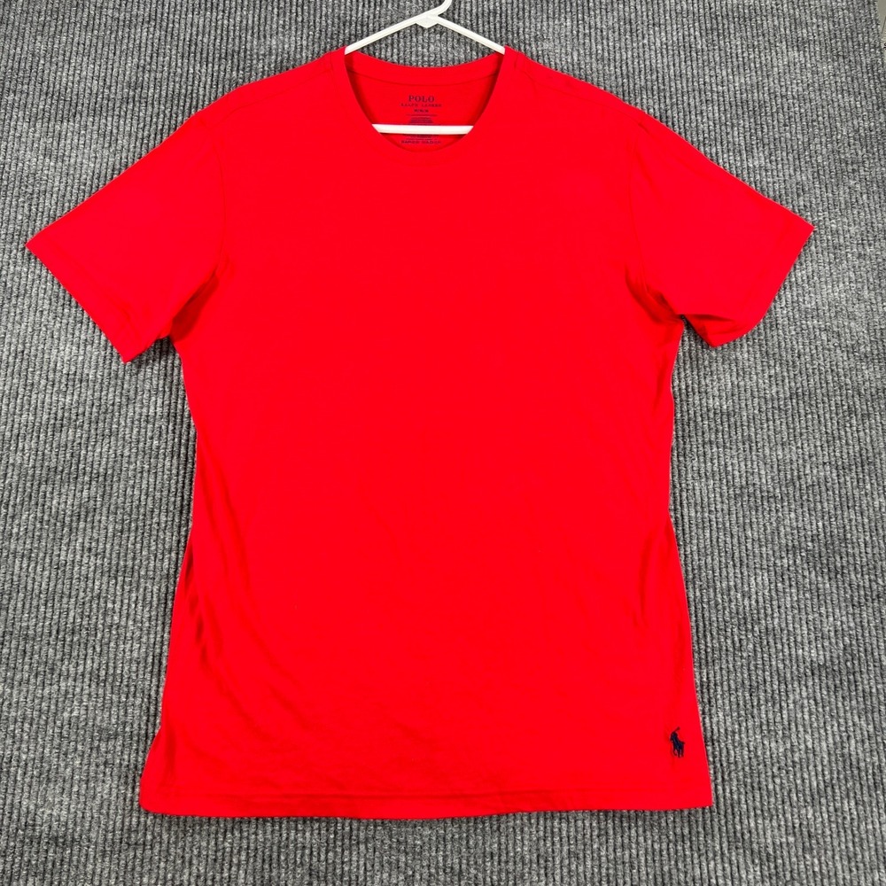 Polo Ralph Lauren Shirt Mens Medium Red Short Sleeve Crew Casual Comfort